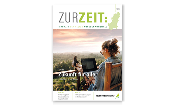 Cover des Magazins Zur Zeit 2021 der Region Nordschwarzwald