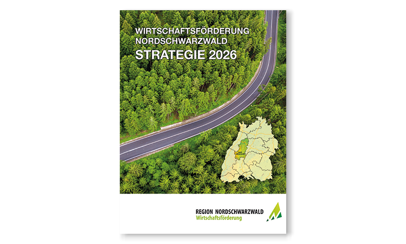 Titelseite der Strategie der Wirtschaftsförderung Nordschwarzwald bis 2026