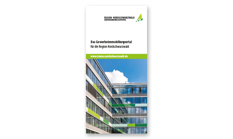 Titelbild Flyer Das Gewerbeimmobilienportal für die Region Nordschwarzwald