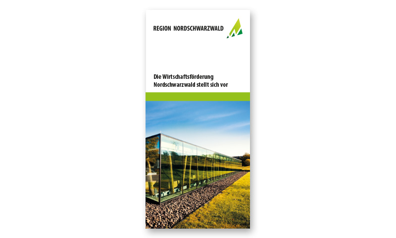Titelseite Flyer Die Wirtschaftsförderung Nordschwarzwald stellt sich vor