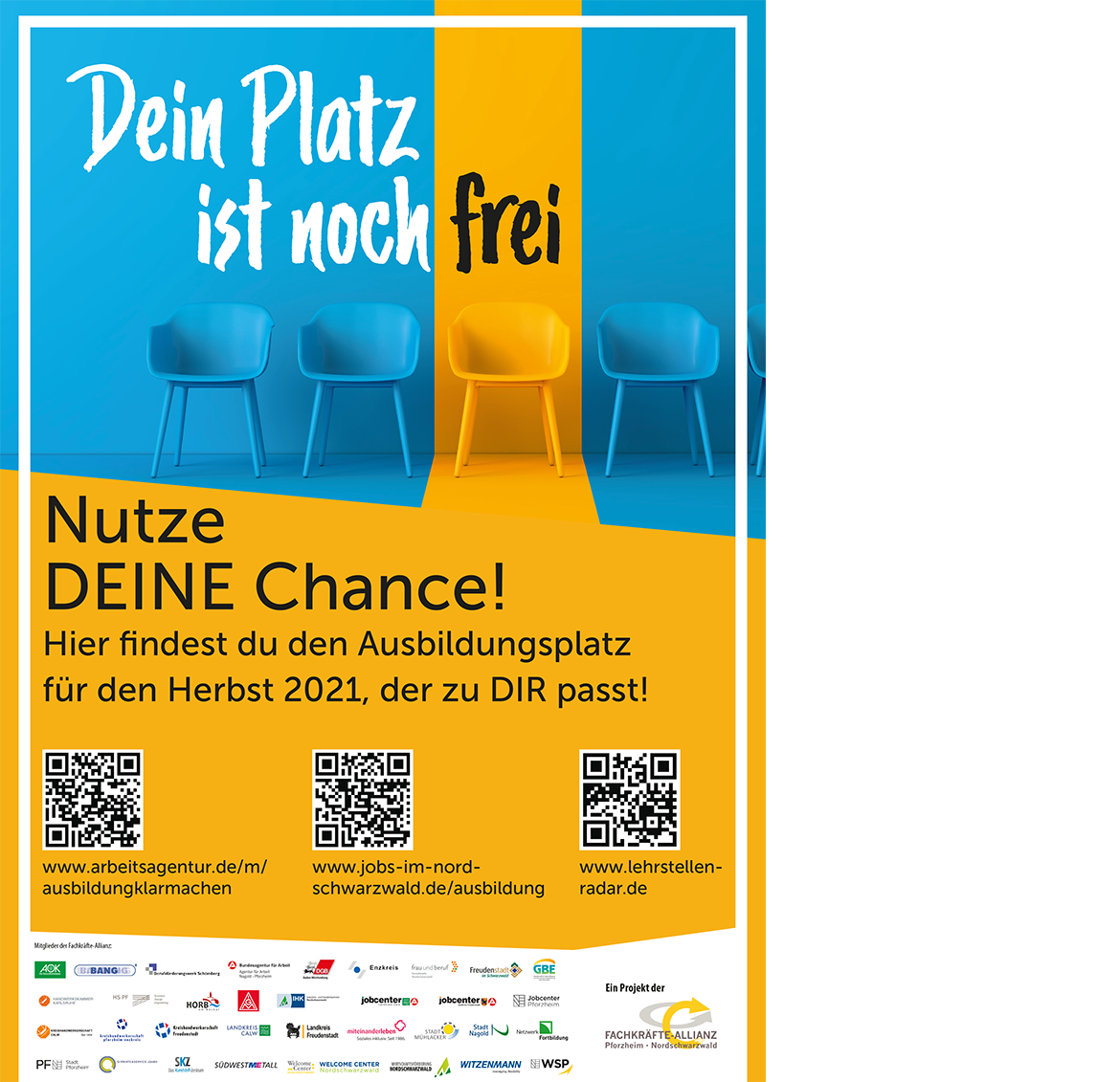 Poster der Aktion "Nutze deine Chance" der Fachkräfte-Allianz Nordschwarzwald