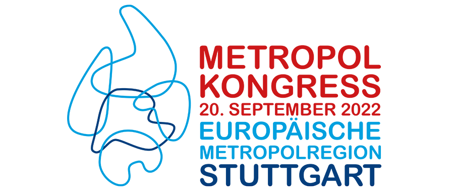 Logo des Metropolkongresses 2022 am 20. September 2022. Europäische Metropolregion Stuttgart.